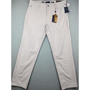 Marc Asher Pants Mens 36x32 Gray Classic Fit 5 Pocket Chino Stretch Casual NWT